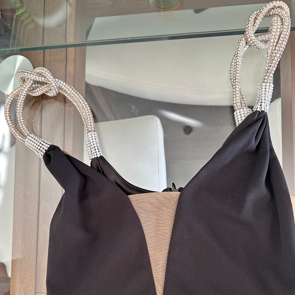 Fashion Nova Black Formal Dress with Silver Accents - Picture 5 of 6